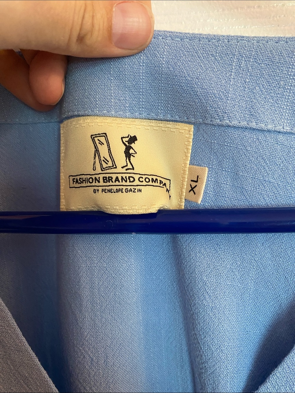 Fashion brand company, blue dress, soft linen size, extra large - Picture 2 of 3